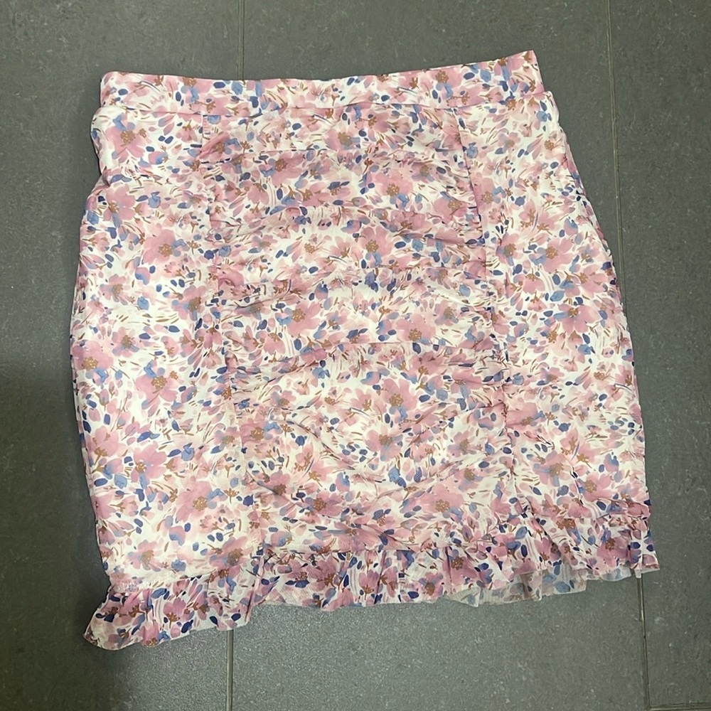 Free people floral skirt purple and pink size S